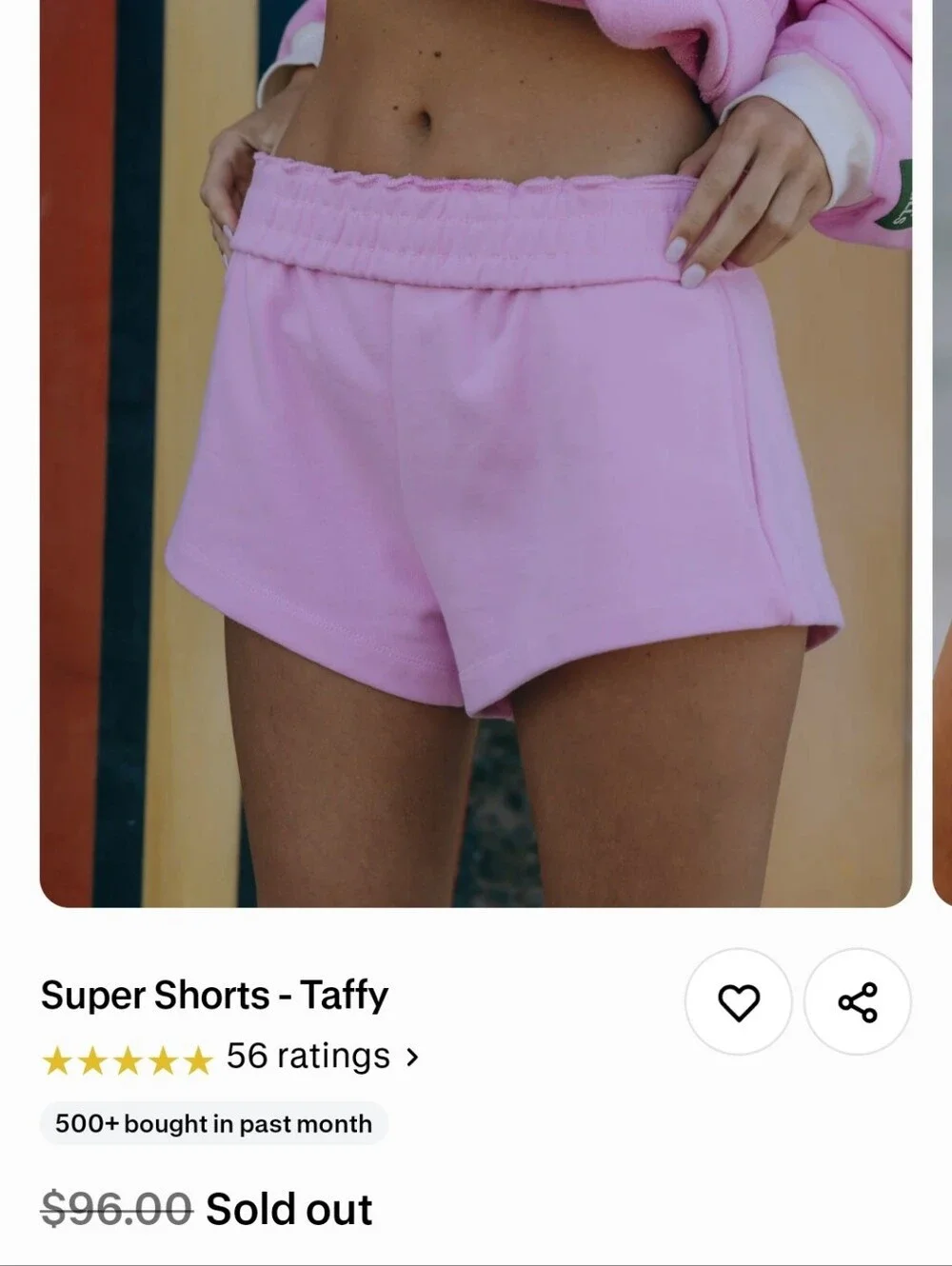 Sold Out-NWT Daily Drills Taffy Pink Sport Crew + Super Shorts Set XS/S